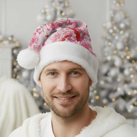 Pink Palaka Hawaii Aloha Christmas Santa Hat Koi Pond Mix Sakura - Polynesian Pride