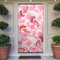 Pink Palaka Hawaii Aloha Door Cover Koi Pond Mix Sakura - Polynesian Pride