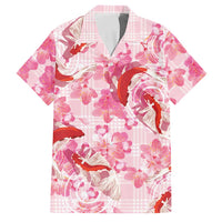 Pink Palaka Hawaii Aloha Family Matching Mermaid Dress and Hawaiian Shirt Koi Pond Mix Sakura - Polynesian Pride