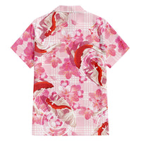 Pink Palaka Hawaii Aloha Family Matching Mermaid Dress and Hawaiian Shirt Koi Pond Mix Sakura - Polynesian Pride