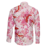 Pink Palaka Hawaii Aloha Family Matching Mermaid Dress and Hawaiian Shirt Koi Pond Mix Sakura - Polynesian Pride