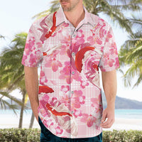 Pink Palaka Hawaii Aloha Hawaiian Shirt Koi Pond Mix Sakura - Polynesian Pride