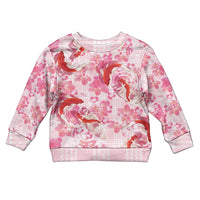 Pink Palaka Hawaii Aloha Kid Ugly Christmas Sweater Koi Pond Mix Sakura - Polynesian Pride