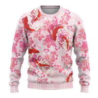 Pink Palaka Hawaii Aloha Ugly Christmas Sweater Koi Pond Mix Sakura LT7 - Polynesian Pride