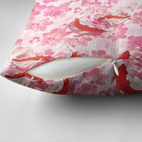 Pink Palaka Hawaii Aloha Pillow Cover Koi Pond Mix Sakura - Polynesian Pride