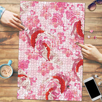 Pink Palaka Hawaii Aloha Puzzle Koi Pond Mix Sakura - Polynesian Pride