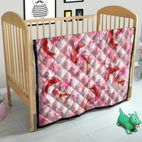 Pink Palaka Hawaii Aloha Quilt Koi Pond Mix Sakura - Polynesian Pride