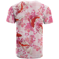 Pink Palaka Hawaii Aloha T Shirt Koi Pond Mix Sakura - Polynesian Pride