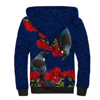 New Zealand Sherpa Hoodie Tui Couple with Pohutukawa LT7 - Polynesian Pride