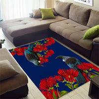 New Zealand Pohutukawa with Tui Birds Area Rug Version 2 LT7 - Polynesian Pride
