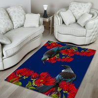 New Zealand Pohutukawa with Tui Birds Area Rug Version 2 LT7 - Polynesian Pride
