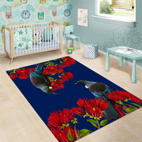 New Zealand Pohutukawa with Tui Birds Area Rug Version 2 LT7 - Polynesian Pride
