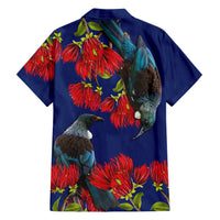 New Zealand Pohutukawa with Tui Birds Hawaiian Shirt Version 2 LT7 - Polynesian Pride