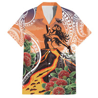Hawaii Women's Day Tribal Family Matching Tank Maxi Dress and Hawaiian Shirt Pele Honua Mea