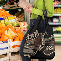 Samoa Siapo Mamanu Grocery Bag Waves Motifs