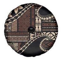 Samoa Siapo Mamanu Spare Tire Cover Waves Motifs LT7 - Polynesian Pride