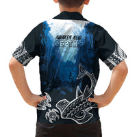 World Ocean Day Pasifika Family Matching Puletasi and Hawaiian Shirt Awaken New Depths LT7 - Polynesian Pride