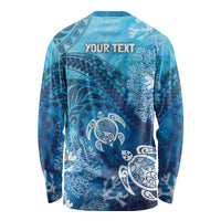 Hawaii World Ocean Day Long Sleeve Shirt Kakau Turtles LT7 - Polynesian Pride
