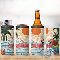 Summer Holiday It's 5 o'clock Somewhere Vintage Hawaii 4 in 1 Can Cooler Tumbler