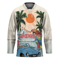 Summer Holiday It's 5 o'clock Somewhere Vintage Hawaii Hockey Jersey