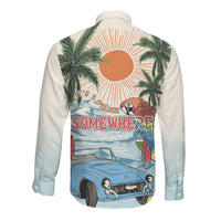 Summer Holiday It's 5 o'clock Somewhere Vintage Hawaii Long Sleeve Button Shirt LT7 - Polynesian Pride