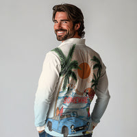 Summer Holiday It's 5 o'clock Somewhere Vintage Hawaii Long Sleeve Polo Shirt