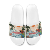 Summer Holiday It's 5 o'clock Somewhere Vintage Hawaii Slide Sandals