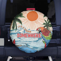 Summer Holiday It's 5 o'clock Somewhere Vintage Hawaii Spare Tire Cover