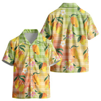 Aloha Hawaii Palaka Print Mango Plumeria Kid Hawaiian Shirt Tropical Vibes