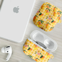 Aloha Hawaii Palaka Print Mango Plumeria AirPods Case Fresh Lemon
