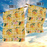 Aloha Hawaii Palaka Print Mango Plumeria Garden Flag Fresh Lemon