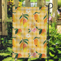 Aloha Hawaii Palaka Print Mango Plumeria Garden Flag Fresh Lemon