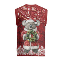 Here For A Koality Xmas Australia Abogirinal Christmas Knitted V-Neck Vest Santa Koala - Polynesian Pride