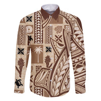 samoa-tapa-family-matching-long-sleeve-bodycon-dress-and-hawaiian-shirt-siapo-mix-tatau-patterns