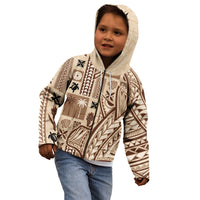 Samoa Tapa Kid Hoodie Siapo Mix Tatau Patterns LT7 - Polynesian Pride
