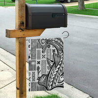 Samoa Tapa Garden Flag Siapo Mix Tatau Patterns - White LT7 - Polynesian Pride