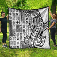Samoa Tapa Quilt Siapo Mix Tatau Patterns - White LT7 - Polynesian Pride