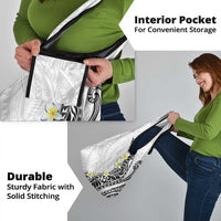 Hawaii Aloha Grocery Bag Plumeria Vintage - White