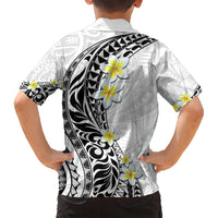 Hawaii Aloha Kid Hawaiian Shirt Plumeria Vintage - White LT7 - Polynesian Pride