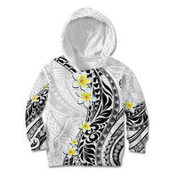 Hawaii Aloha Kid Hoodie Plumeria Vintage - White LT7 Hoodie White - Polynesian Pride