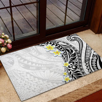 Hawaii Aloha Rubber Doormat Plumeria Vintage - White LT7 - Polynesian Pride