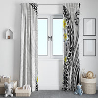 Hawaii Aloha Window Curtain Plumeria Vintage - White LT7 - Polynesian Pride
