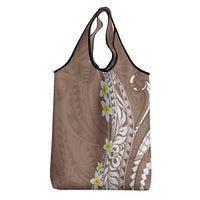 Hawaii Aloha Grocery Bag Plumeria Vintage - Brown