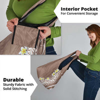 Hawaii Aloha Grocery Bag Plumeria Vintage - Brown