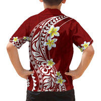 Hawaii Aloha Hawaiian Shirt Plumeria Vintage - Crimson LT7 - Polynesian Pride