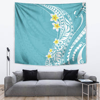 Hawaii Aloha Tapestry Plumeria Vintage - Turquoise LT7 - Polynesian Pride