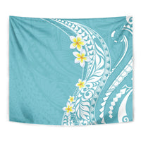 Hawaii Aloha Tapestry Plumeria Vintage - Turquoise LT7 - Polynesian Pride