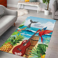 Aloha Honolulu Festival Area Rug Ukulele By The Shore