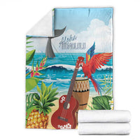 Aloha Honolulu Festival Blanket Ukulele By The Shore