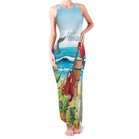 Aloha Honolulu Festival Family Matching Tank Maxi Dress and Hawaiian Shirt Ukulele By The Shore